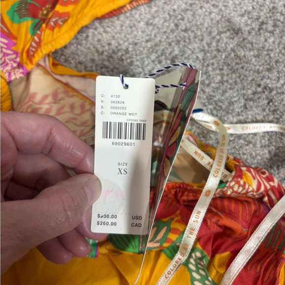 NEW! Farm x Anthropologie Single-Shoulder Printed Maxi Dress Cutout Floral XS - Picture 9 of 16